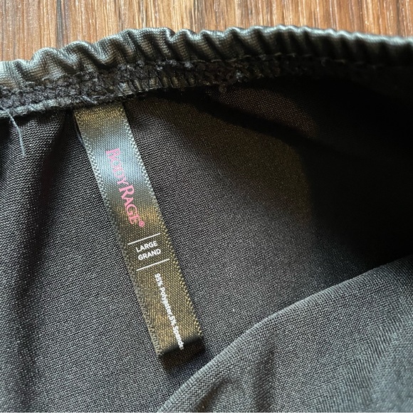 Body Rage Black Faux Leather Fringe Bikini Cut Bottoms Shorts Sz Large - Picture 5 of 8